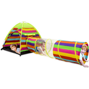 Spacious Kids Playground Play Tunnel With Tent