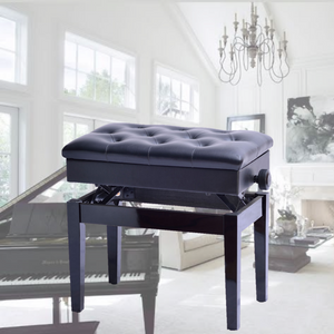 Premium Adjustable Piano Stool Bench Seat With Storage