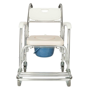 Portable Rolling Bedside Commode Shower Chair With Wheels