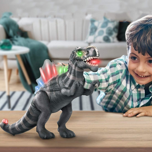 Realistic Kids LED Light Up Walking Dinosaur Toy With Sound