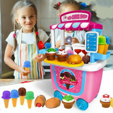 Load image into Gallery viewer, Kids Play Food And Ice Cream Truck Toy Cart