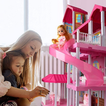 Load image into Gallery viewer, Kids Large Modern DIY Play Mansion Doll House