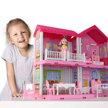 Load image into Gallery viewer, Kids Large Modern DIY Play Mansion Doll House