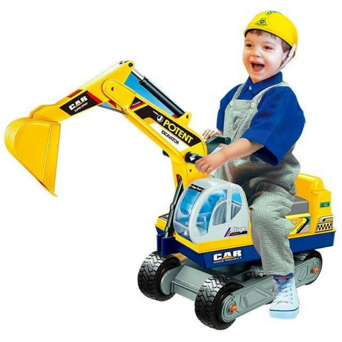 Kids Realistic Ride On Excavator Digging Toy