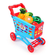 Load image into Gallery viewer, Kids Colorful Play Grocery Shopping Toy Cart