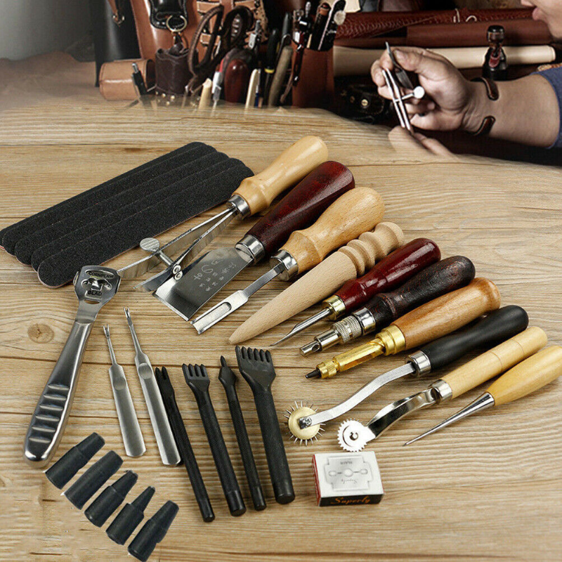 Инструменты для кожи. Инструменты для обработки кожи черно-белые. Leathercraft. Leather Crafts.