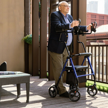 Load image into Gallery viewer, Premium Standing Upright Senior Walker With Seat