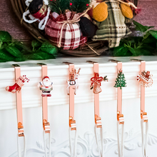 Load image into Gallery viewer, All In One Christmas Mantle Stocking Holder Set