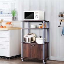 Load image into Gallery viewer, Modern Kitchen Wooden Bakers Rack With Storage Drawers