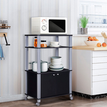 Load image into Gallery viewer, Modern Kitchen Wooden Bakers Rack With Storage Drawers