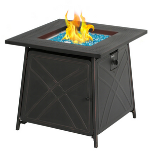 Modern Freestanding Outdoor Propane Patio Firepit Table
