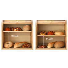 Load image into Gallery viewer, Large Modern Countertop Wooden Bread Storage Box
