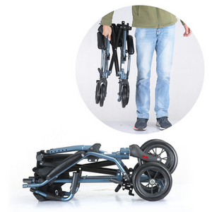 Premium Portable Foldable Heavy Duty Transport Wheelchair Lightweight | Zincera