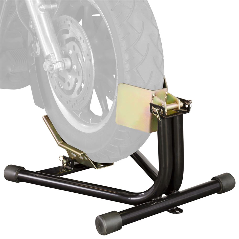 Heavy Duty Motorcycle Wheel Chock Stand | Zincera