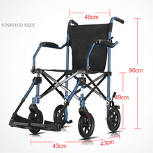 Load image into Gallery viewer, Premium Portable Foldable Heavy Duty Transport Wheelchair Lightweight | Zincera