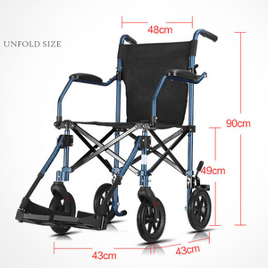 Premium Portable Foldable Heavy Duty Transport Wheelchair Lightweight | Zincera