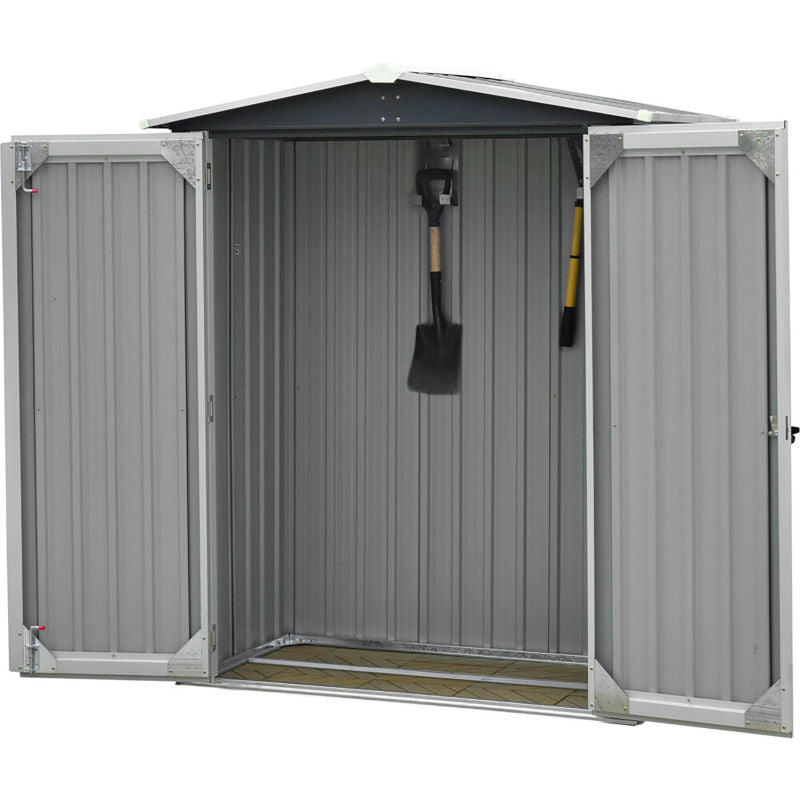 Hanover Large Outdoor Backyard Metal Storage Cabin House Shed 70