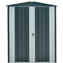 Load image into Gallery viewer, Hanover Large Outdoor Backyard Metal Storage Cabin House Shed 70&quot;