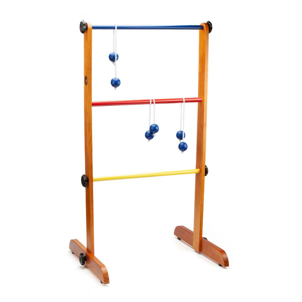 Premium Wooden Ladder Ball Golf Toss Game Set