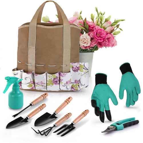 Ultimate Gardening Tote Hand Tool Set 9 pcs