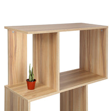 Load image into Gallery viewer, Large Standing Office Wood Book Organizer Storage Shelf 6 Cubes
