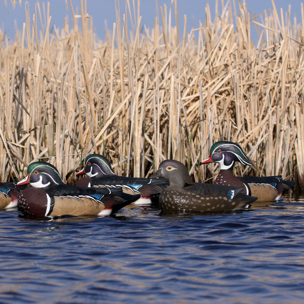 Full Body Motion Wood Duck Decoy 6 pack