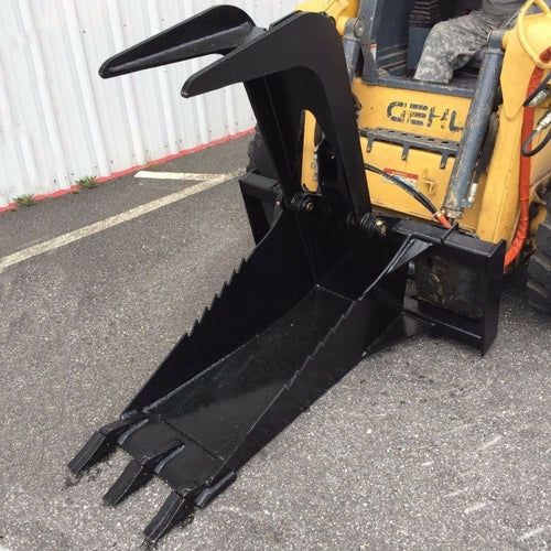 Skid Steer Log Root Grapple Excavator Grapple Bucket Attachment