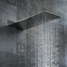 Load image into Gallery viewer, Square Rainfall Ceiling Shower Head Stainless Steel | Zincera