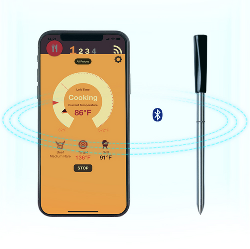 Wireless Digital Bluetooth Meat BBQ Thermometer | Zincera