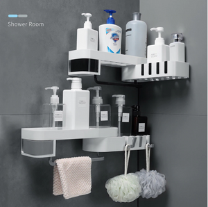 Shower Corner Shelf Suction Cup Shampoo Holder | Zincera
