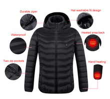 Load image into Gallery viewer, Snap On Heated Electric Jacket Battery Operated | Zincera