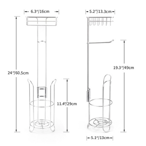 Free Standing Toilet Paper Roll Holder | Zincera