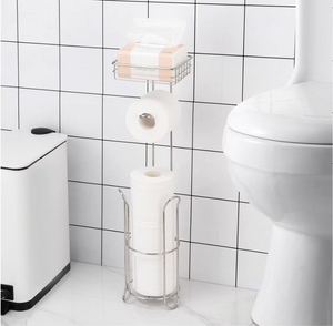 Free Standing Toilet Paper Roll Holder | Zincera