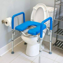 Load image into Gallery viewer, Heavy Duty Adjustable Handicap Raised Toilet Seat Riser With Arms