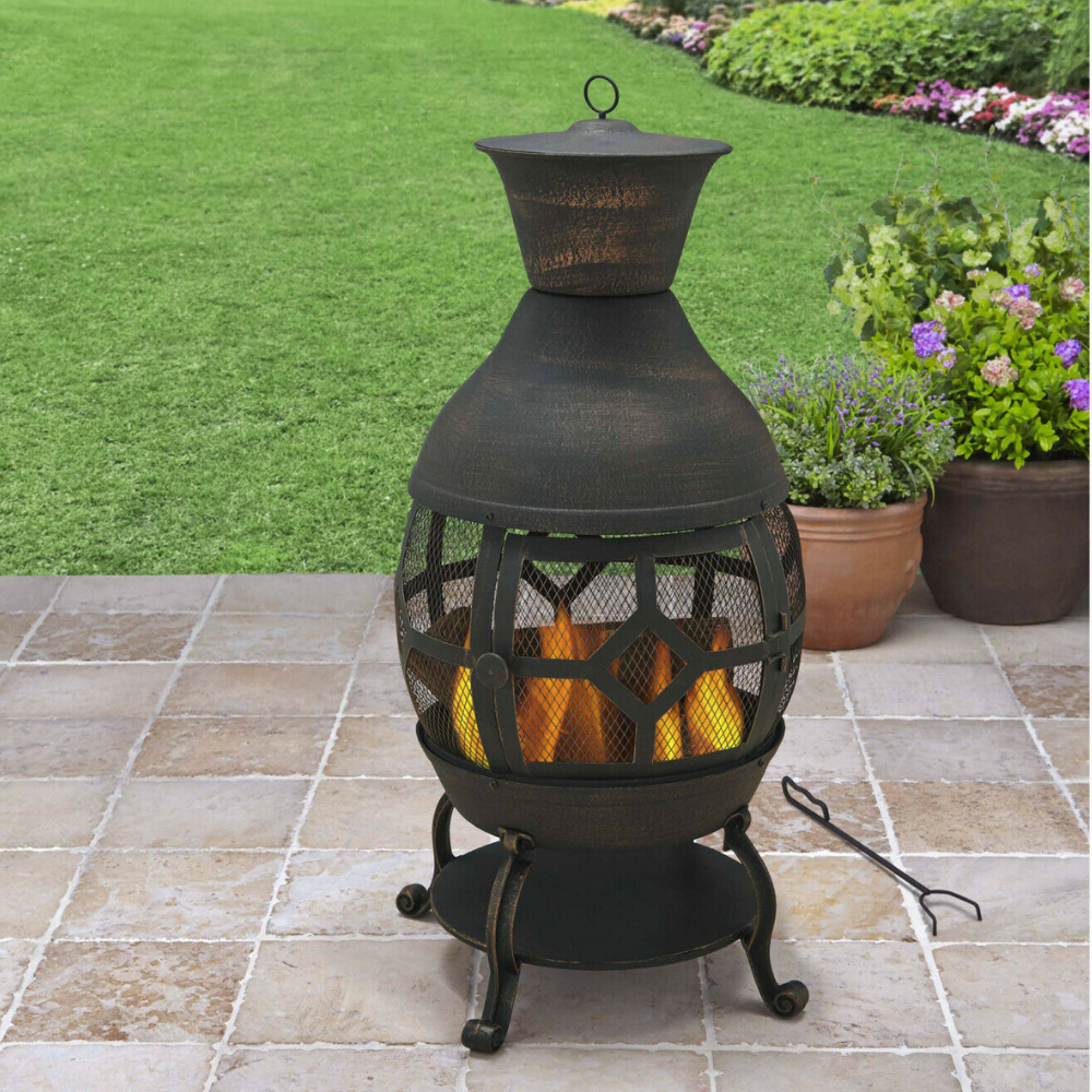 Modern Outdoor Cast Iron Chimenea Fireplace