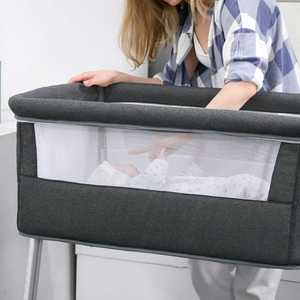 Modern Baby Side Sleeper Bedside Bassinet Crib | Zincera