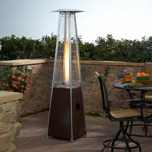 Load image into Gallery viewer, Freestanding Outdoor Bronze Glass Tower Propane Gas Patio Heater