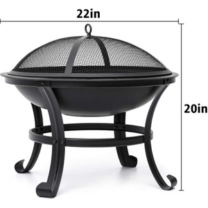 Small Portable Tabletop Fire Pit Bowl 22" | Zincera
