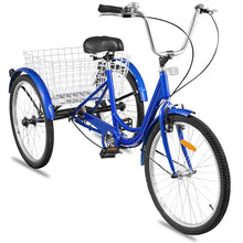 Load image into Gallery viewer, Premium Folding Three Wheel Adult Tricycle Bike With Basket