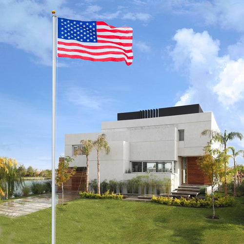 Heavy Duty Aluminum 25FT Telescoping Home Flagpole Kit | Zincera