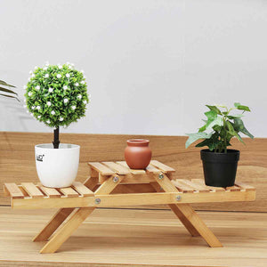 Large Indoor Wooden Multi Tier Plant Holder Shelf Stand | Zincera