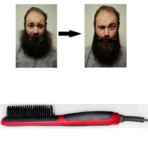 Heated Beard Straightener Comb Brush | Zincera