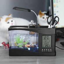 Load image into Gallery viewer, Small LED Fish Aquarium Water Tank | Zincera
