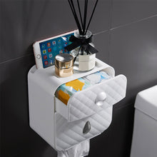 Load image into Gallery viewer, Wall Mounted Toilet Paper Holder With Shelf Storage | Zincera