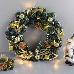 Artificial LED Lighted Christmas Hanging Wreath
