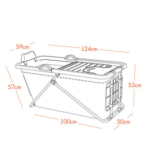 Portable Stand Alone Foldable Bathtub Spa | Zincera