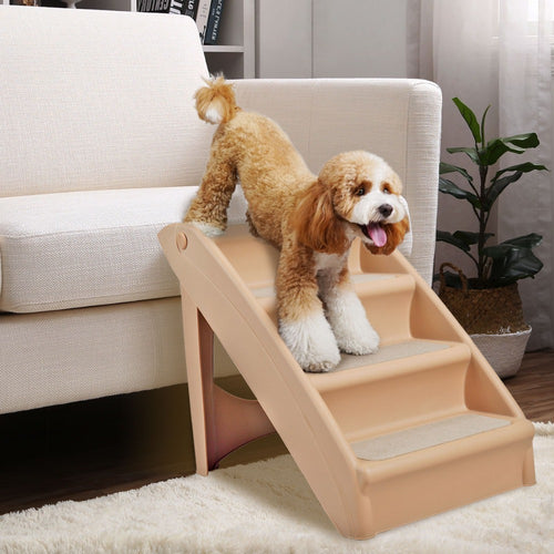 Heavy Duty Foldable Pet Stair Steps Ramp | Zincera