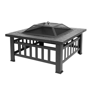 Outdoor Modern Square Patio Fire Pit Table | Zincera