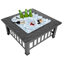 Load image into Gallery viewer, Outdoor Modern Square Patio Fire Pit Table | Zincera