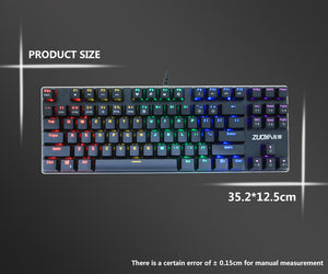 Rainbow RGB Mechanical Gaming Keyboard For PC | Zincera
